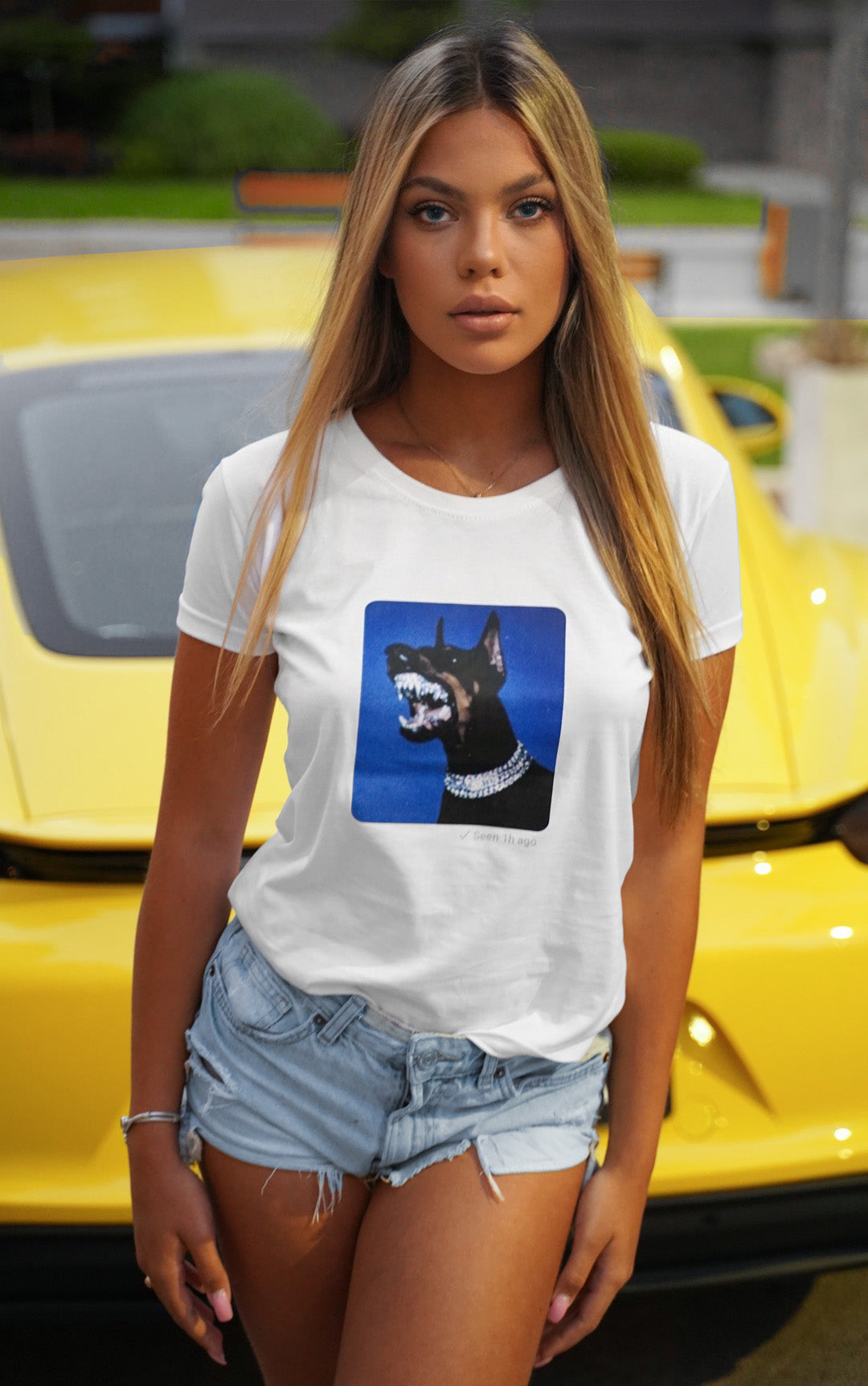 Doberman - Bela Ženska Streetwear Majica