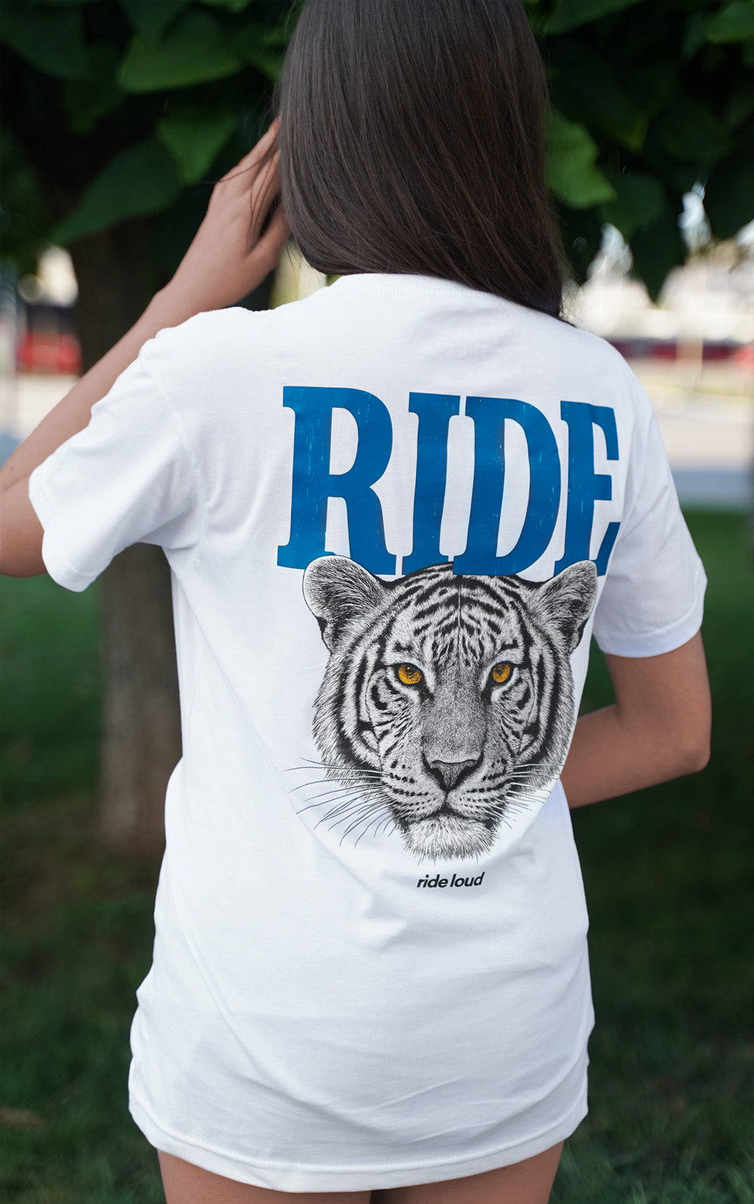 Ride Loud - Bela Ženska Oversized Streetwear Majica