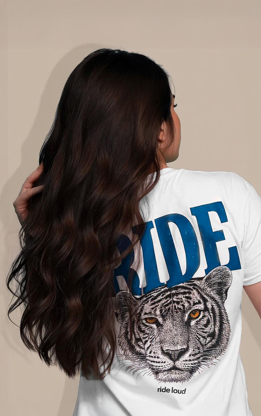 Ride Loud - Bela Ženska Oversized Streetwear Majica